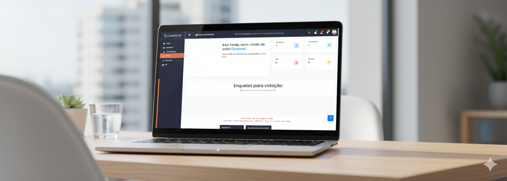 Painel do sistema CondoPlan